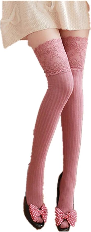 Women's Socks, VECDY Clearance-Women Girl Worm Winter Comfortable Over Knee Leg Warmer Soft Cotton Lace Socks Legging