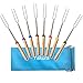 Yakura 8 Piece Marshmallow Roasting Sticks, Telescoping Smore Skewers For Bbq Hot Dog Fork Patio Fire Pit Camping