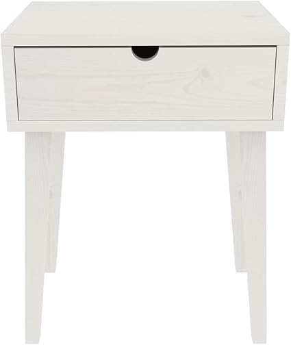 LA WEB DEL COLCHON Mesita de Noche Vintage – Rústica de 1 cajón