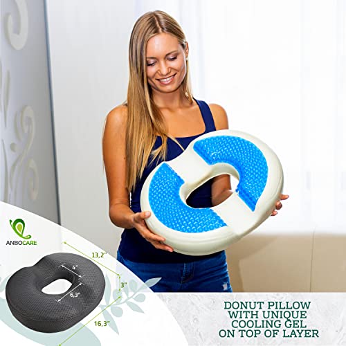 AnboCare Donut Pillow Gel Seat Cushion Orthopedic Donut Cushion