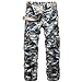 lexiart Camo Cargo Pants Relaxed Fit for Men Military Army Style with Multi Pockets Blue
