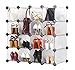 VonHaus 16x Interlocking Shoe Organizer / Storage Shelves - make into any Shape & Size to Organize your household items