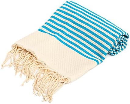 Fouta Lifestyle Chic Striped Fouta Towel Kenza Sea Blue