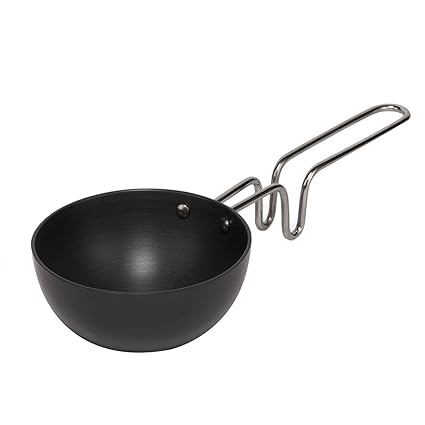 Wonderchef Hard Anodized Large Tadka Pan, 10cm, Black