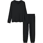 Latuza Women's Viscose Long Sleeves Top Jogger Pants Pajamas Set
