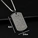 Al-Ameen Ayatul Kursi Muslim Arabic Printed Pendant Necklace Stainless Steel with Rope Chain Men Women Islamic Quran Arab Fashion Jewelry (Black)