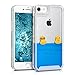 kwmobile Hardcase Compatible with Apple iPhone 7/8 / SE (2020) - Phone Case with Liquid - Rubber Ducks, Yellow/Blue/Transparent