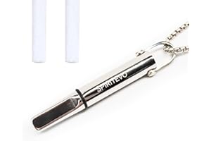 SpiritEvo Breathing Necklace with Velvet Bag, Breathwork Tool, Mindfulness Breathe Necklace Accessories Gifts for Natural Calm & Stress Relief, Silver