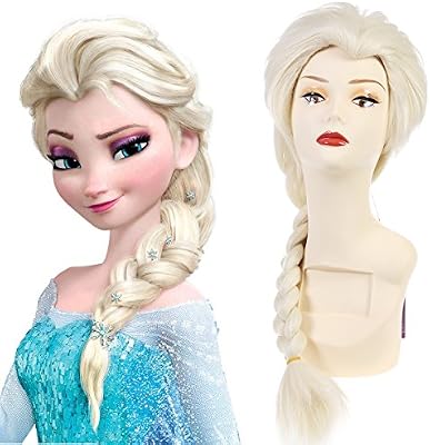 Sarla Disney Frozen Elsa Princess Cosplay Wig Snow Queen For Adult