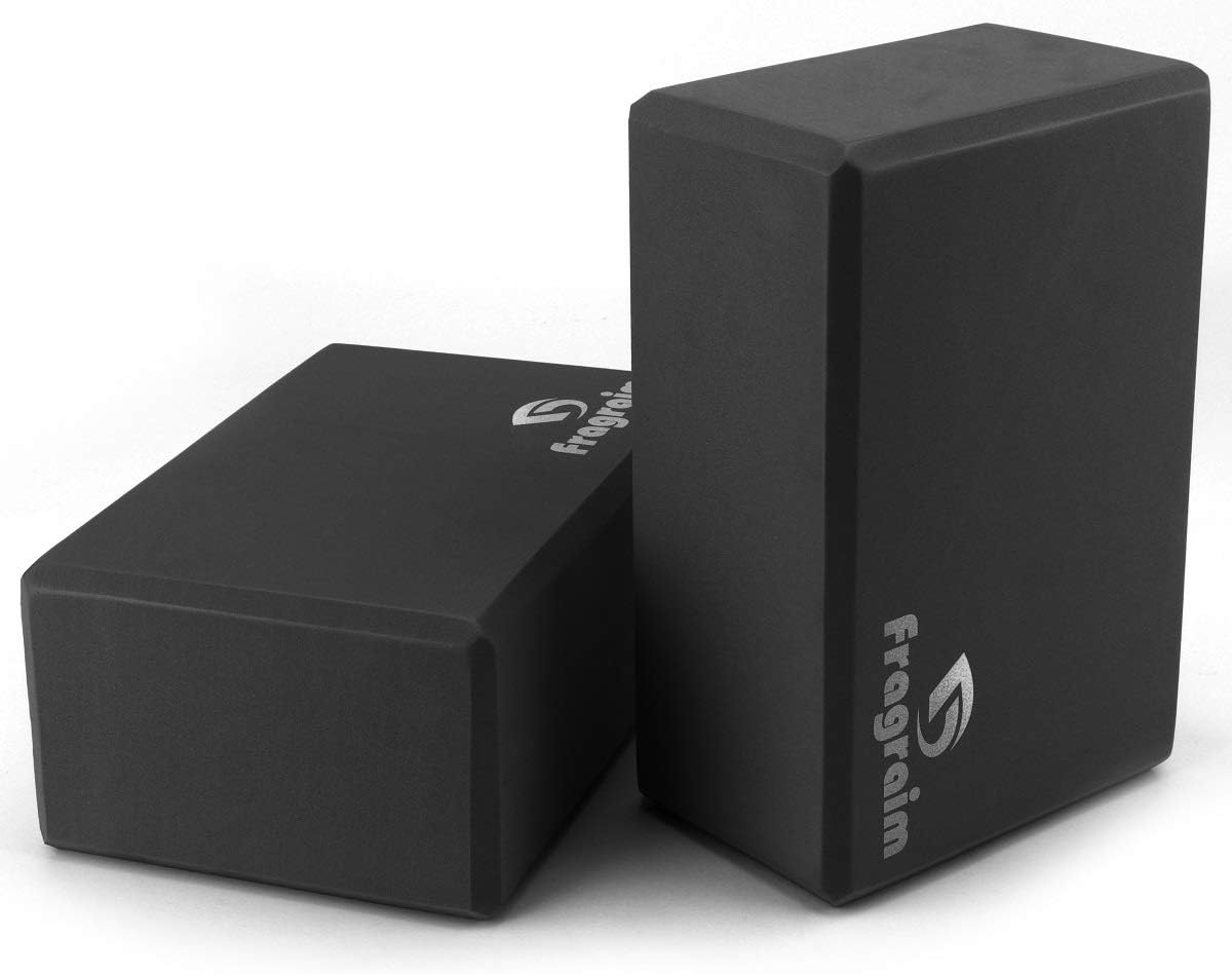 Yoga Blocks 9"x6"x4" (Set of 2) - High Density EVA Foam Bricks Provides Stability Balance & Support, Improve Strength and Deepen Poses - Great for Yoga, Pilates, Workouts, Fitness & Gym