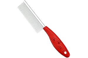 Dog Comb,Pet Combs,Cat Comb,Dog Combs for Grooming,Cat Comb Long Hair,Comb for Dog (Red)