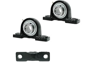 MAPLE ACE UCP205-14 Pillow Block Bearing 7/8" Bore, 2-Bolt, Self-Aligning, R3 Triple Lip Seal, Solid Base, Heavy Duty (Qty 2)