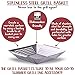 Grill Basket Wok Topper Pan Smoker for Grilling Barbecue Vegetables Fish Stir Fry Seafood Kabob Pizza or Veggies 100% Heavy Duty Stainless Steel BBQ Camping Cookware Charcoal Gas Outdoor Accessories