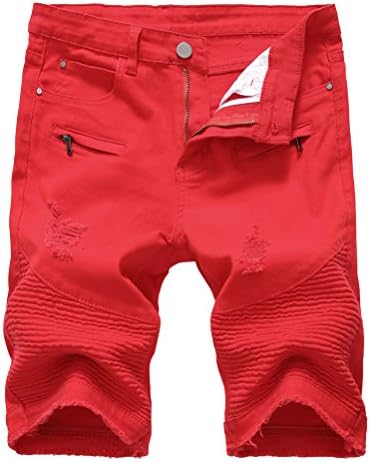 Lavnis Men's Casual Denim Shorts Classic Fit Ripped Distressed