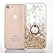 iPhone 6s Plus Case,DAMONDY Cute 3D Moving Rhombus Diamond Stars Bling Liquid Glitter Floating Slim Soft Frame Hard Back Cover with Ring Holder Kickstand Case for iPhone 6 Plus 6s Plus-diamond gold