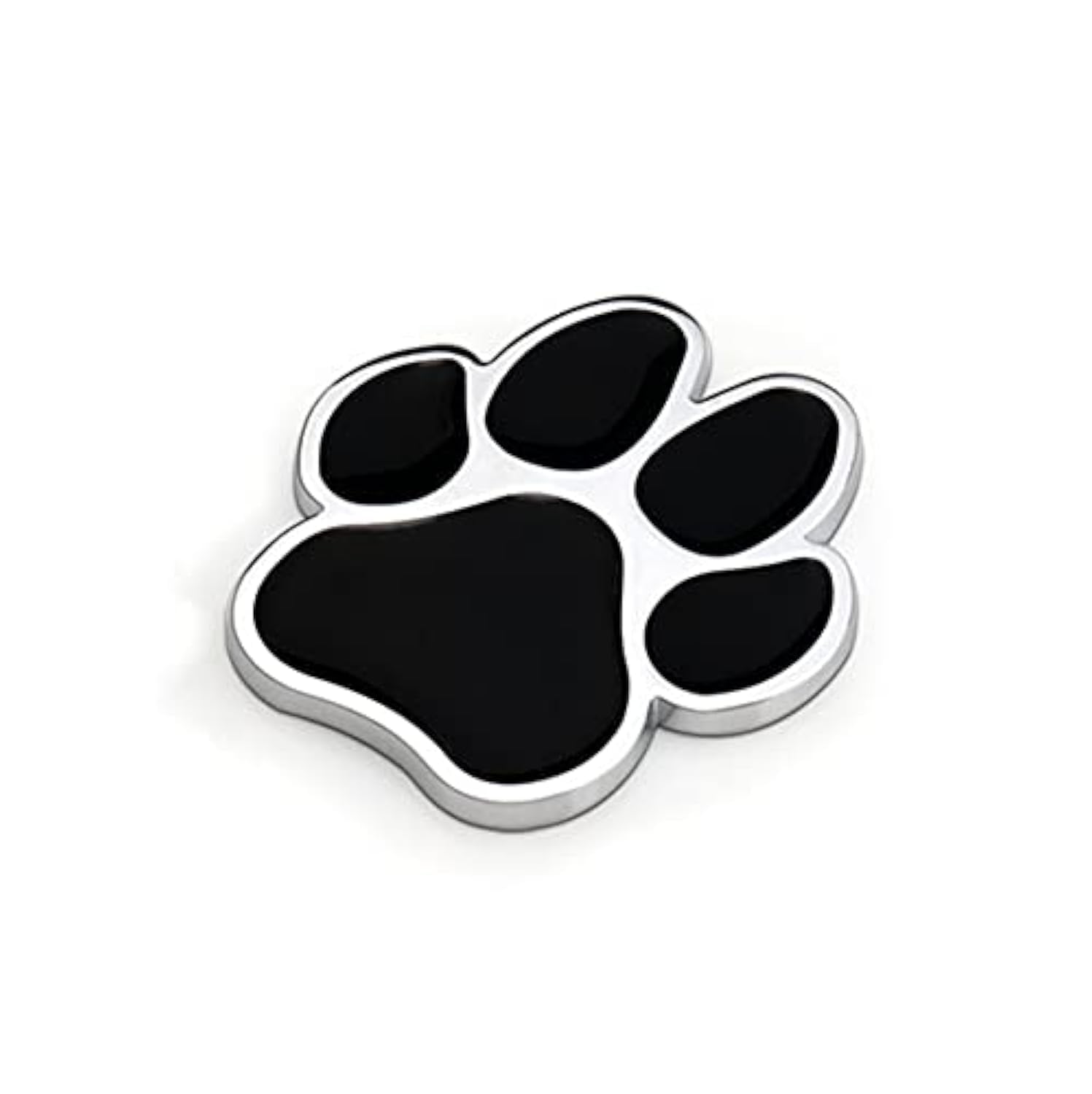 Photo 1 of Paw Print Car Decal, 3D Chrome Dog Paw Footprint Metal Sticker for Auto, Motorcycle