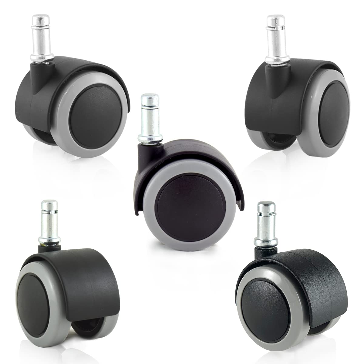 Photo 1 of Enjoy Caster | 2 Inch Office Chair Casters for IKEA Office Chairs | Dual Injection Polyurethane Wheels for Hardwood Floor Protection (5007BUG-14-IK)
