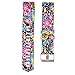 RedTaro Replacement Elastomer Wristband for Fitbit Charge 2, Small (5.9-8.6)-Inches, 291 - Celebration, Splanish-ink and Green Streak