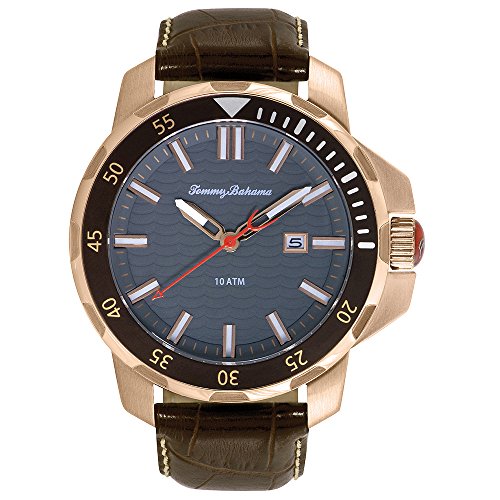 Tommy Bahama Big Island Diver 3Hand Brown Leather Men's watch TB1295