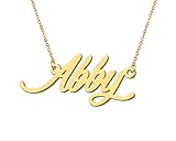 Aoloshow 18k Gold Plated Abby Name Chain Necklace