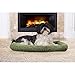 Furhaven Pet Dog Bed Kennel Pad | Faux Lambswool & Sherpa Crate or Kennel Mat Bolster Pet Bed for Dogs & Cats, Sage, Smallthumb 3