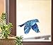 Bird - Bluebird in Flight - Stained Glass Style See-Through Vinyl Window Decal - Yadda-Yadda Design Co. (Variations Available) (Med 5.75