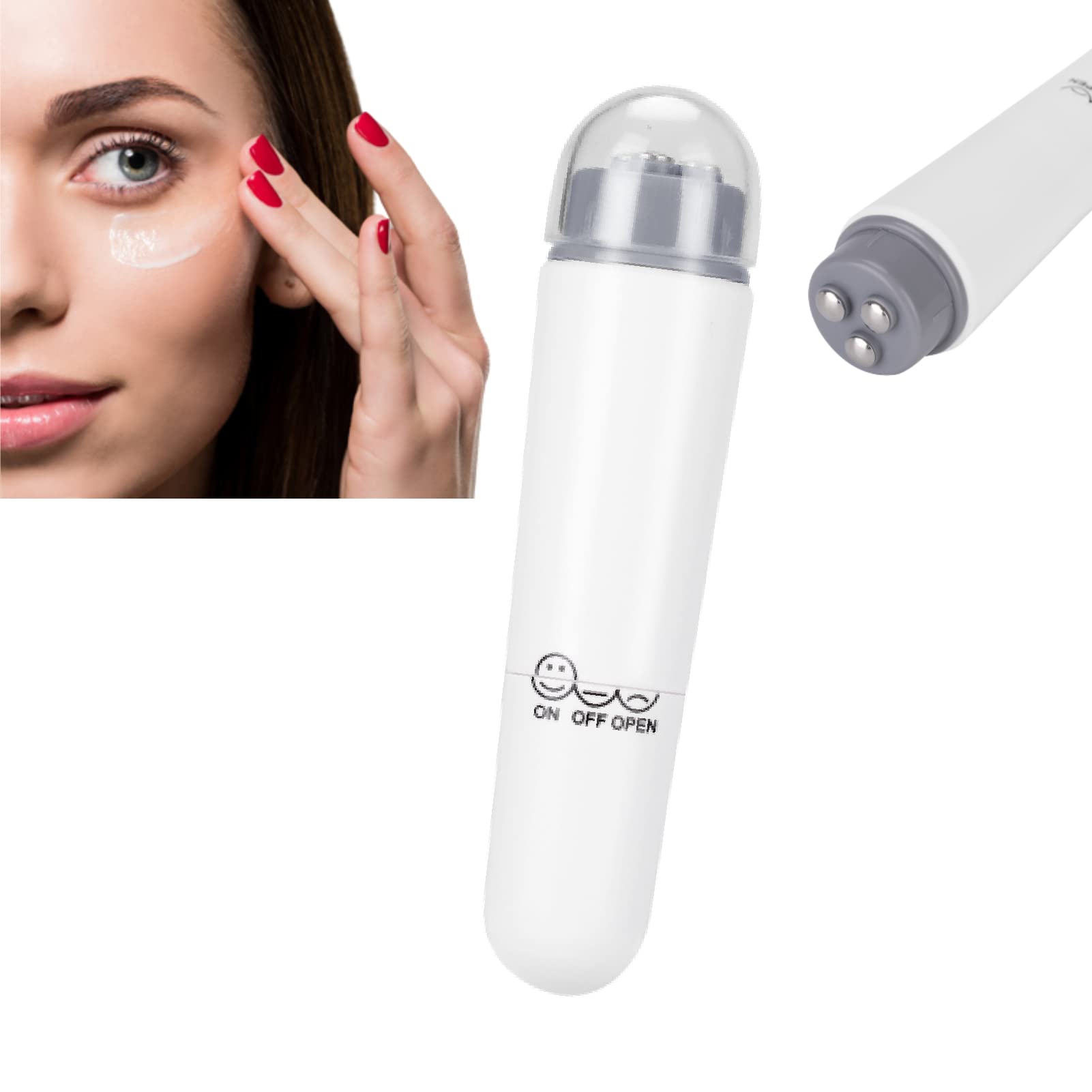 Electric Eye Massager, Anti Aging Device Relaxing Eye Massage With 4 Replacement Massage Heads, Reduce Dark Circles And Bags, Anti-Aging Facial Massager