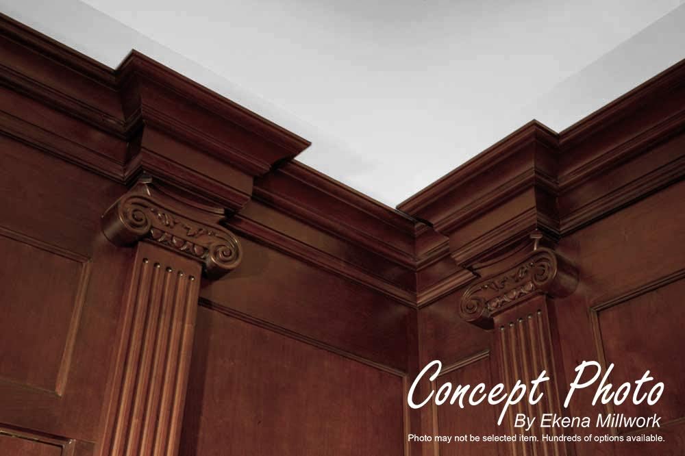 Ekena Millwork MLD02X02X03ADAL Andrea Rope Carved Wood Crown Moulding, 2 1/4"H x 2 3/8"P x 3 1/4"F, Alder - Wood Moldings And Trims - 