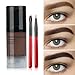 Red&Black Waterproof Eyebrow Tint Gel Kit, Long Lasting Brow Color Gel Mascara for Eyebrow Makeup,Flake-proof,Smudge-proof, 12ml Light Brown