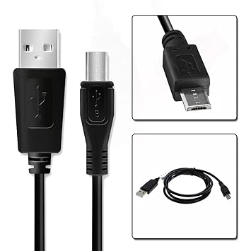 GIGAFOX® USB-Kabel/Sync- Kabel/Ladekabel / Datenkabel (Micro-USB - langer Stecker) 1m, schwarz // für Cat S60 / S50 / S41 / S