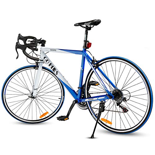 Goplus Commuter Bike Road Bike Quick Release Aluminum 700C 21 Speed