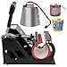 SUPER DEAL PRO 2 in 1 Mug Cup Heat Press Transfer Sublimation Heat Press Machine Coffee Cup Heat Press for Advertising, Gift Purpose (Two Different Stainless Steel Mug Attachments)