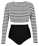 COCOSHIP Black & White Striped Women's