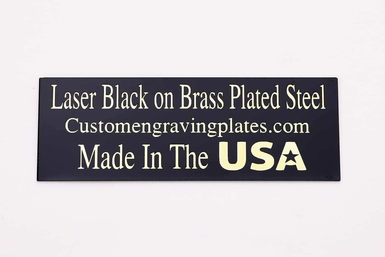 Laser Engraving Blanks CO2 Engravable Black Over Brass Plated Steel 15 Pieces Assorted
