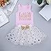 Alvivi Baby Toddlers Girls' Birthday Outfits Racer-Back Shirt with Shiny Polka Dots Tutu Skirt 2pcs Set Pink 12-18 Months