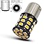Alopee 1156a Led Bulb Amber, 7506 Bulb Turn Signal Lights for 1156 7506 1003 P21W Marker Lights, Turn Signal Light 33SMD 2835 Chips, DC/AC 12-24V, Pack of 2