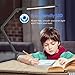 Wellwerks Swing Arm Lamp, LED Desk Lamp with Clamp and Remote Control, 9W Eye-Care Dimmable Light, Timer, Memory, 6 Color Modes, Modern Architect Table Lamp for Task Study Reading Working, Home Dorm