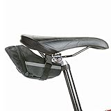 Bicycle Strap-On Seat Bag, Bukm Outdoor Weather Resistant Bike Wedge Saddle Bag Cycling Under Seat Packs Tail Pouch