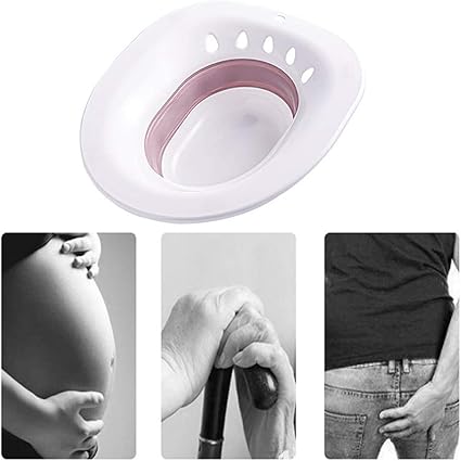 Hanche Bassin Pliant Sitz Bath Bidet Portable Pour Le Soulagement Des Hemorroides Les Patients Post Episiotomie Les Femmes Enceintes Et Les Personnes Agees Amazon Fr Cuisine Maison
