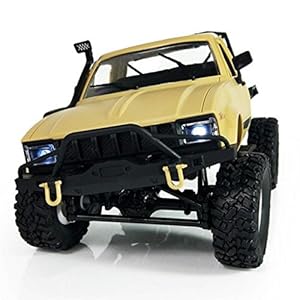 Gbell RC Cars Off-Road,1:16 WPL C14 Scale 2.4G 2CH 4WD Mini RC Semi-Truck, Rock Vehicle Climb Car Gifts for Kids Adults (Yellow)