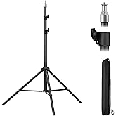 K&F CONCEPT Light Stand for Photography, 6.5ft/2M Portable Extendable Photo Video Tripod Stand, Lighting Tripod with 1/4" Scr