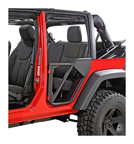 Smittybilt 76792 SRC Tubular Rear Doors, 07-15 JK Wrangler Textured Black