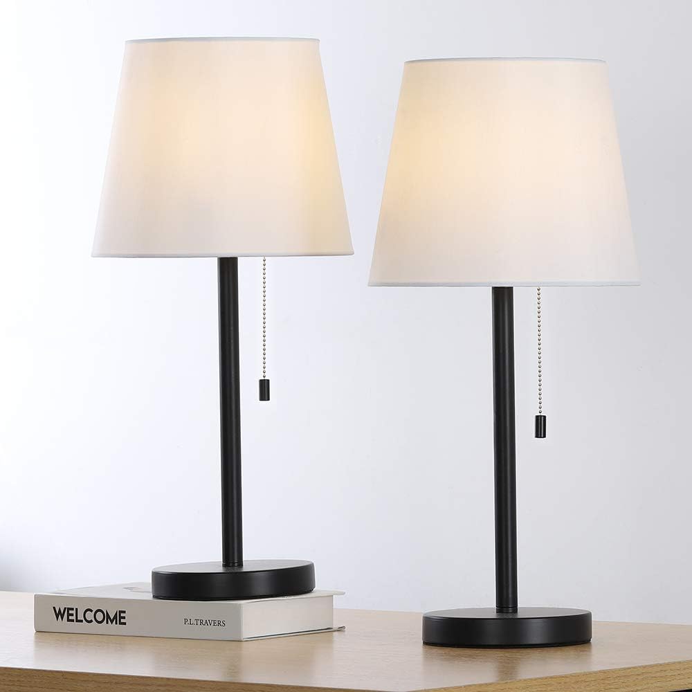 Best black and white side table lamp