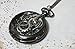 Dragon Black Pocket Watch Necklace Pendant - Vintage Victorian Style - Steampunk Retro Pocketwatch Fly Dragon Charms