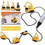 Mini Inductive Excavator, 1 piece Train Toy Running Along the Line Drawn by Magic Pen-Good, Great gift for kids by Sportsvoutdoors