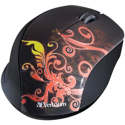Verbatim Wireless Optical Design Mouse, Burnt Orange 97782