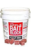 JT Eaton 709-AP Bait Block Rodenticide Anticoagulant Bait, Apple Flavor, for Mice and Rats (Pail of 144)