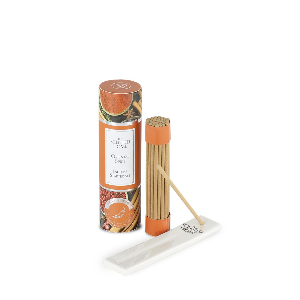 Ashleigh & Burwood Oriental Spice Mini Incense Set 37 premium-quality miniature incense sticks, one miniature ceramic holder