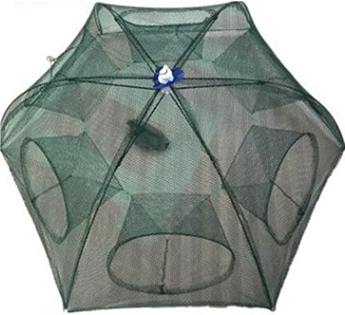 Aquarium Fish Tank, Automatic Fishing Net Shrimp Cage Nylon Foldable Crab Fish Trap Cast (4/6/8 Holes)(8 Hole)(6 Hole)