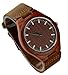 Ideashop Men's Wooden Watches Creative Gifts Fashion Bamboo Watch With Genuine Cowhide Leather Band Casual Watches
